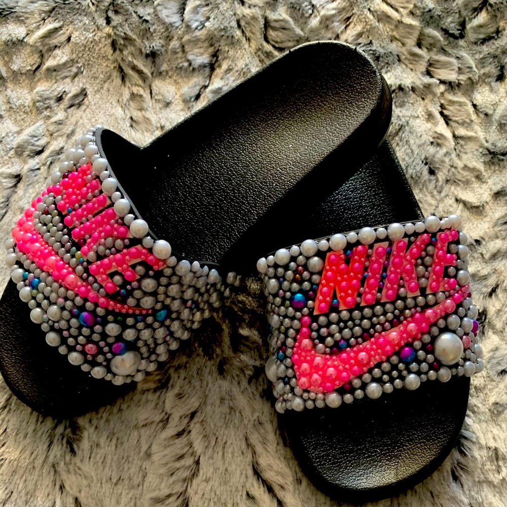 Nike inspired slides. New. Never worn.